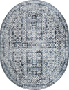 Cambridge Classics Collection Area Rug - Kendall (Blue) Oval Blue  lifestyle 8