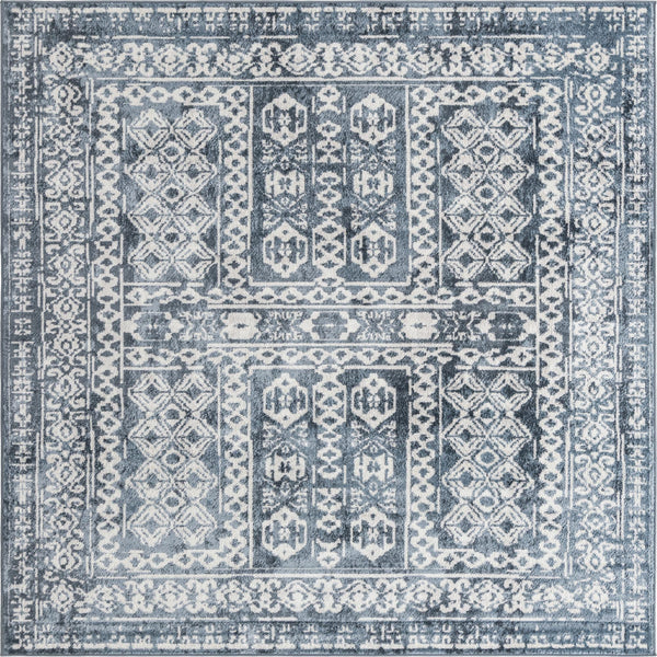 Cambridge Classics Collection Area Rug - Kendall (Blue) Square Blue  lifestyle 9