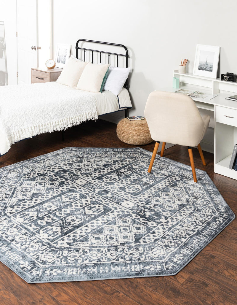 Cambridge Classics Collection Area Rug - Kendall (Blue) Octagon Blue  lifestyle 20