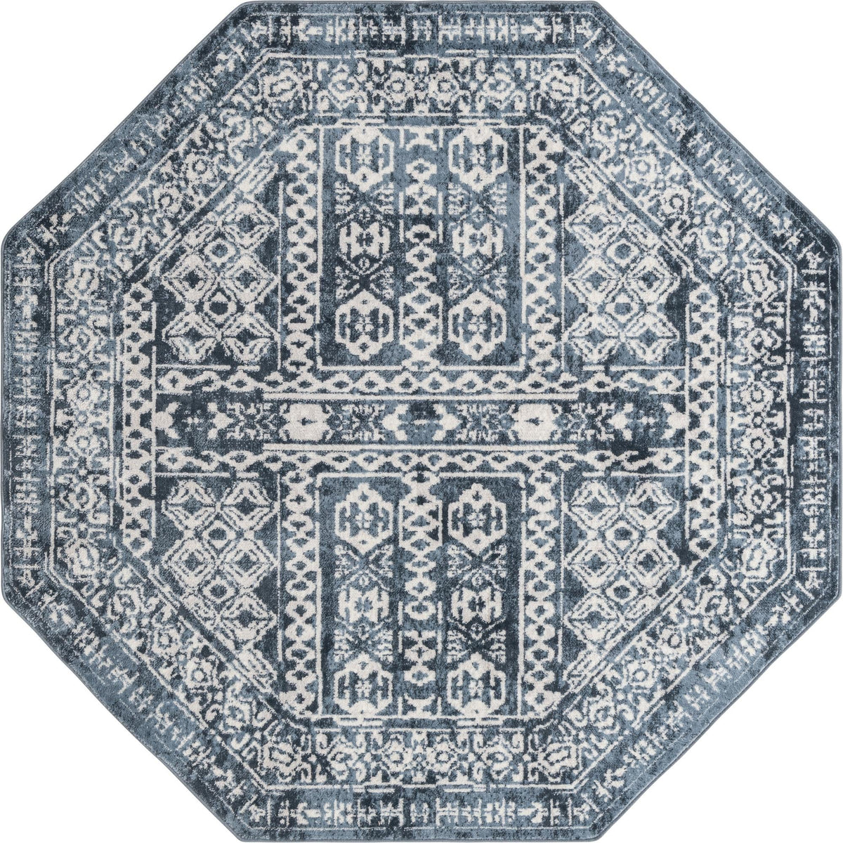 Cambridge Classics Collection Area Rug - Kendall (Blue) Octagon Blue  lifestyle 10