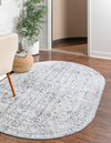 Cambridge Classics Collection Area Rug - Kendall (Blue) Oval Blue  lifestyle 13