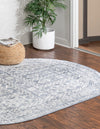 Cambridge Classics Collection Area Rug - Kendall (Blue) Oval Blue  lifestyle 18