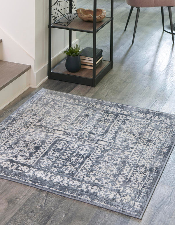 Cambridge Classics Collection Area Rug - Kendall (Blue) Square Blue  lifestyle 14