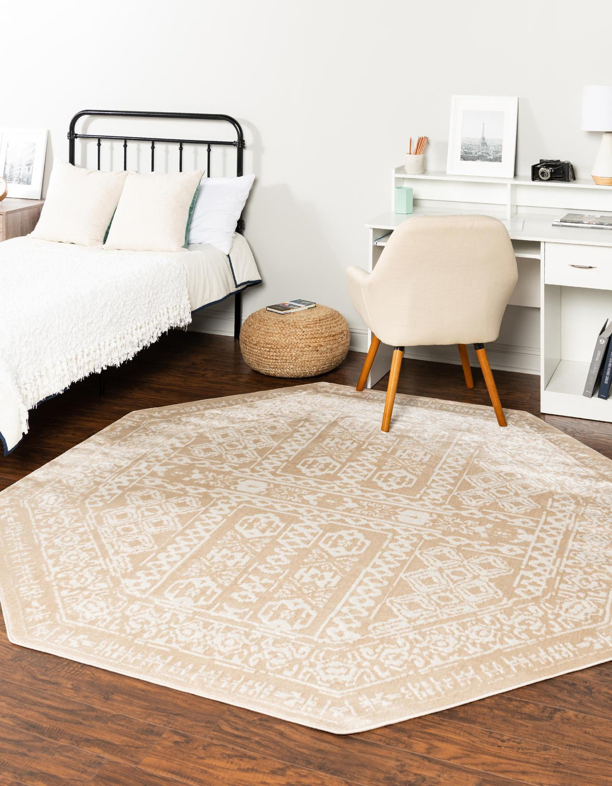 Cambridge Classics Collection Area Rug - Kendall (Beige) Octagon Beige  lifestyle 21