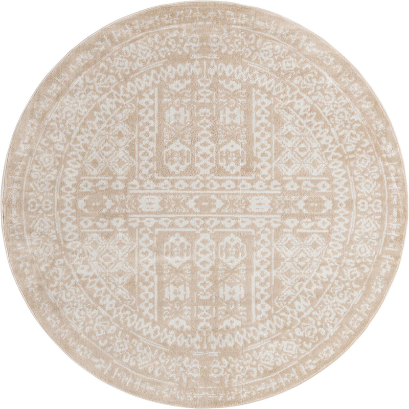 Cambridge Classics Collection Area Rug - Trinity (Beige) Round Beige  lifestyle 40
