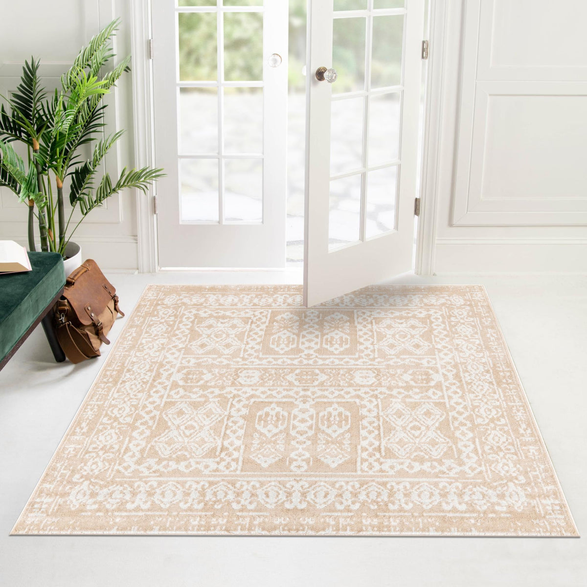 Cambridge Classics Collection Area Rug - Kendall (Beige) Square Beige  lifestyle 79