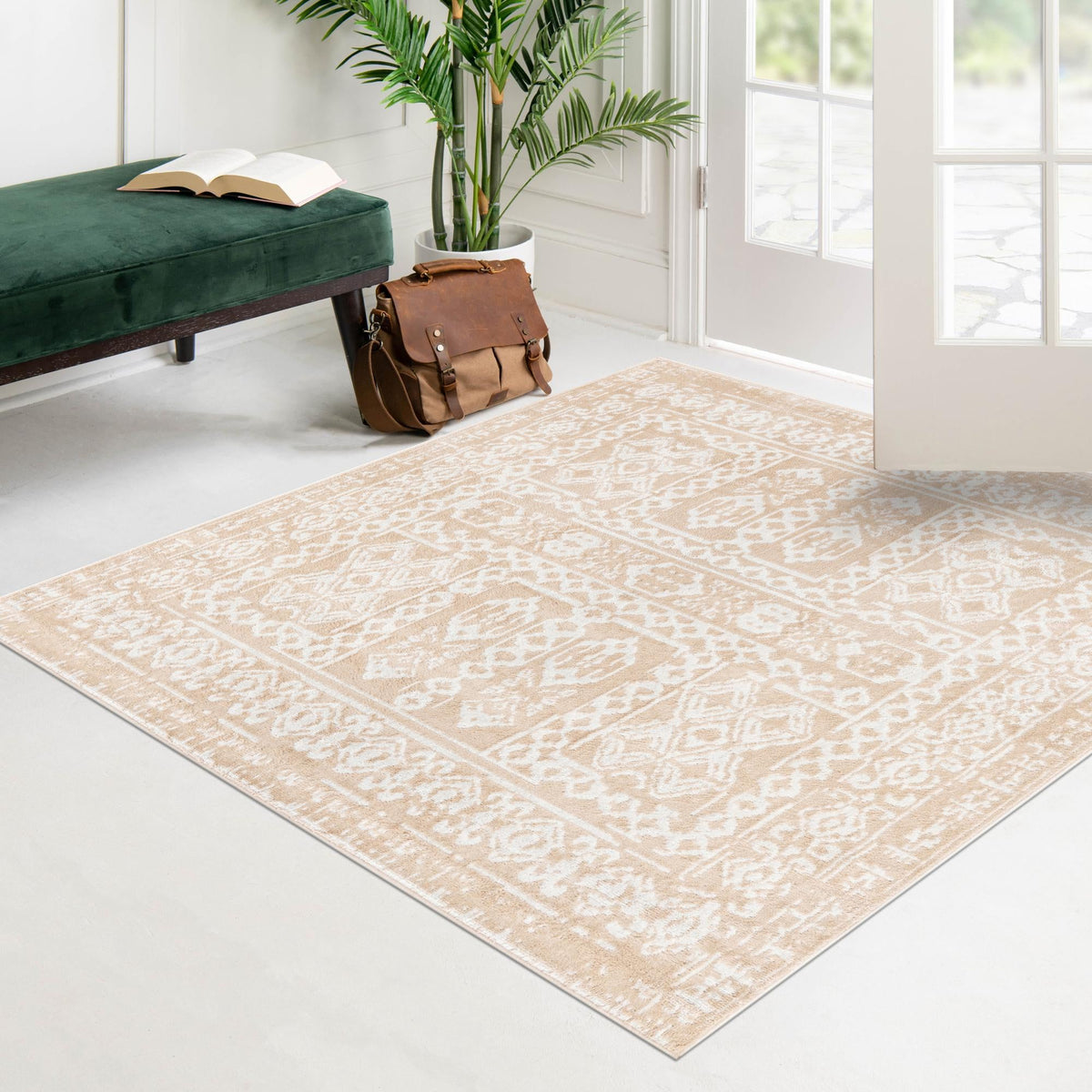 Cambridge Classics Collection Area Rug - Kendall (Beige) Square Beige  lifestyle 80
