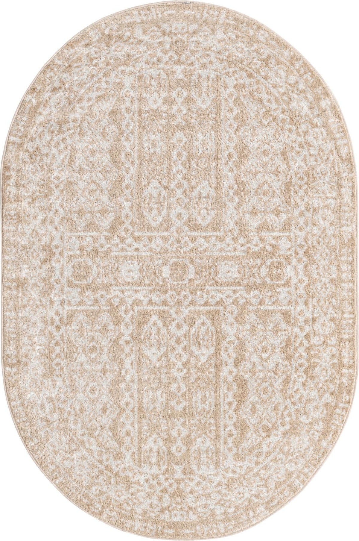 Cambridge Classics Collection Area Rug - Kendall (Beige) Oval Beige  lifestyle 14