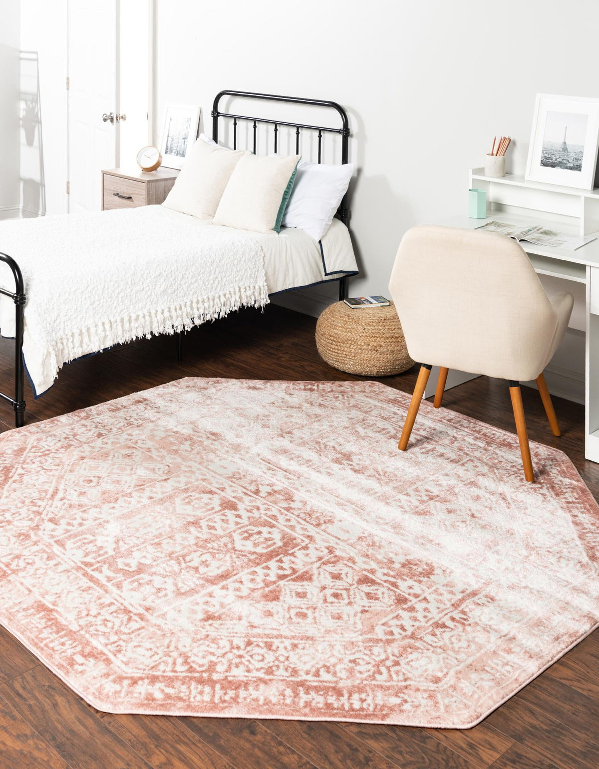 Cambridge Classics Collection Area Rug - Kendall (Pink) Octagon Pink  lifestyle 21