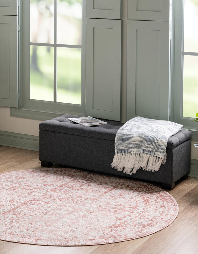 Cambridge Classics Collection Area Rug - Kendall (Pink) Round Pink  lifestyle 22