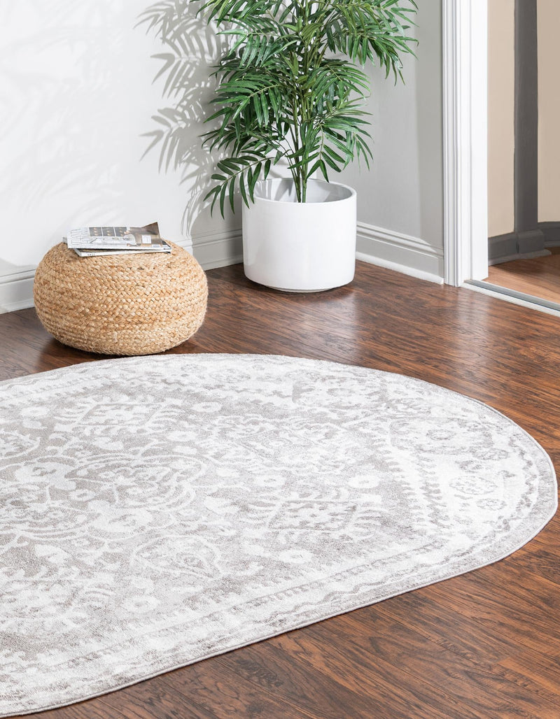 Cambridge Classics Collection Area Rug -  Pembroke (Gray) Oval Gray  lifestyle 18
