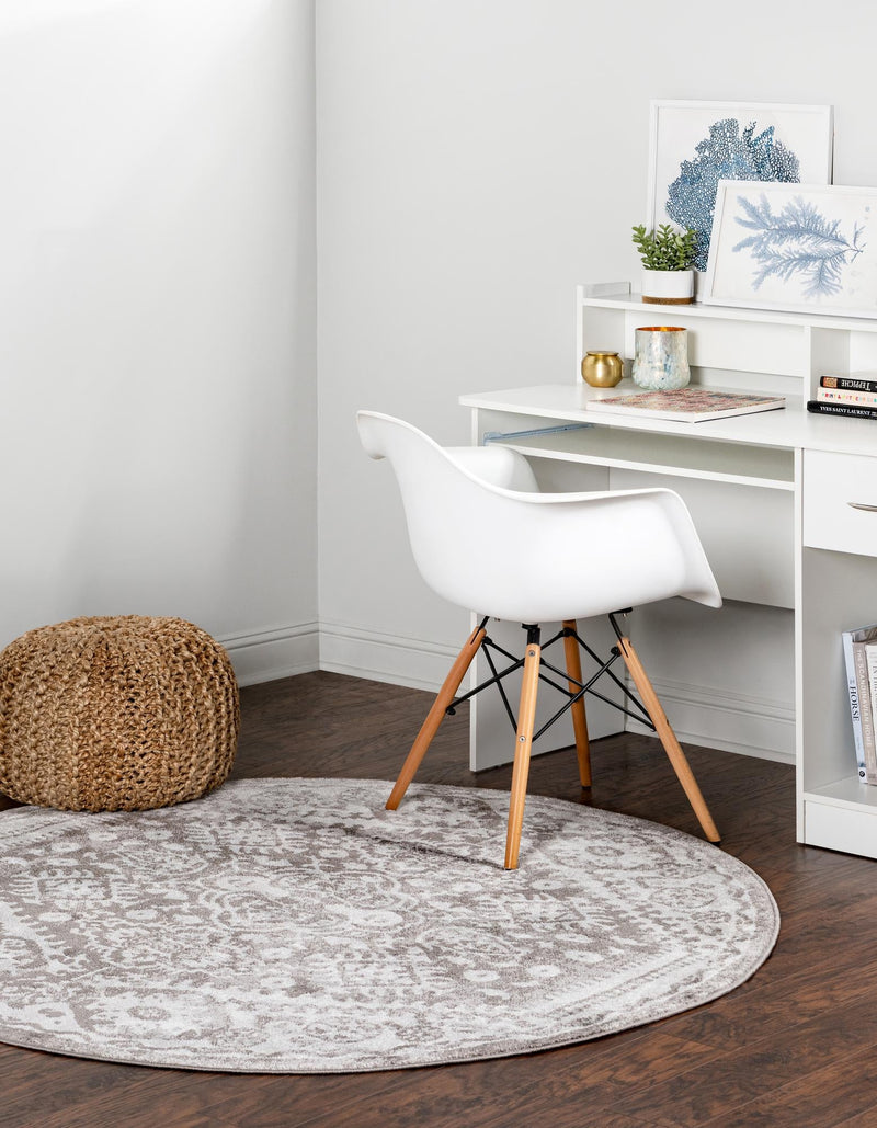 Cambridge Classics Collection Area Rug -  Pembroke (Gray) Round Gray  lifestyle 20