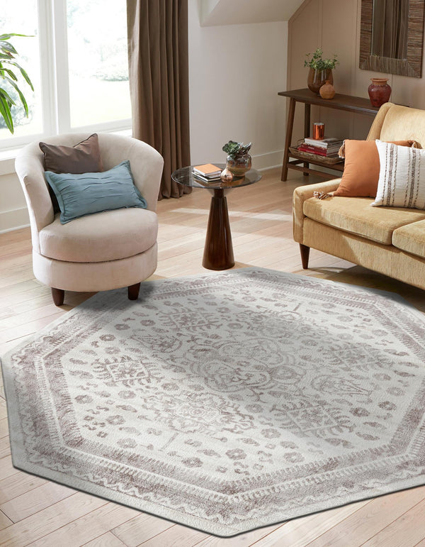 Cambridge Classics Collection Area Rug -  Pembroke (Cream) Octagon Cream  lifestyle 31