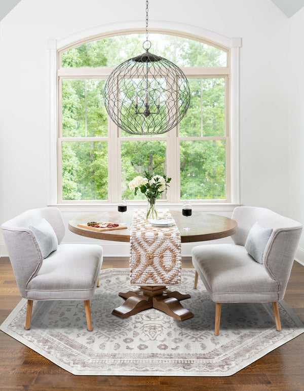 Cambridge Classics Collection Area Rug -  Pembroke (Cream) Octagon Cream  lifestyle 33