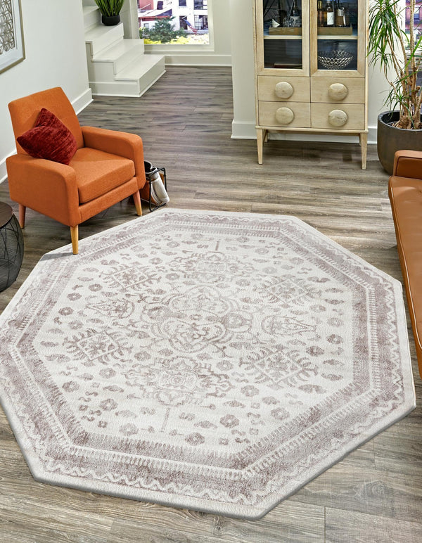 Cambridge Classics Collection Area Rug -  Pembroke (Cream) Octagon Cream  lifestyle 34