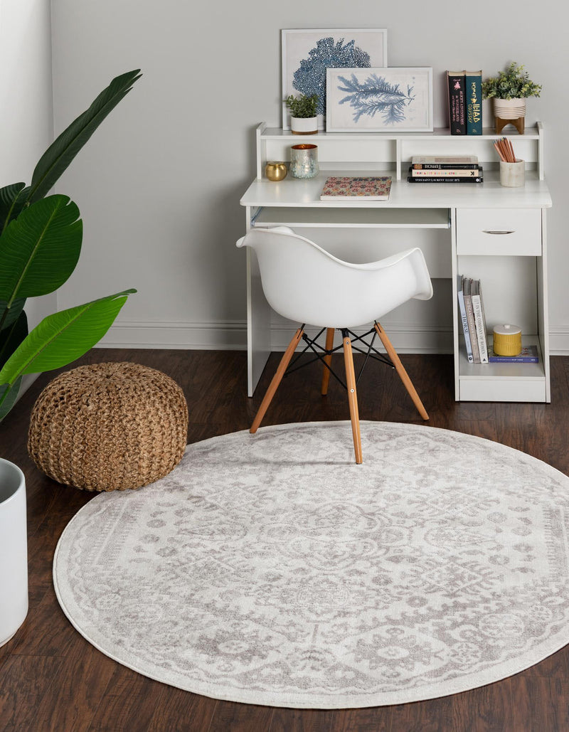 Cambridge Classics Collection Area Rug -  Pembroke (Cream) Round Cream  lifestyle 22