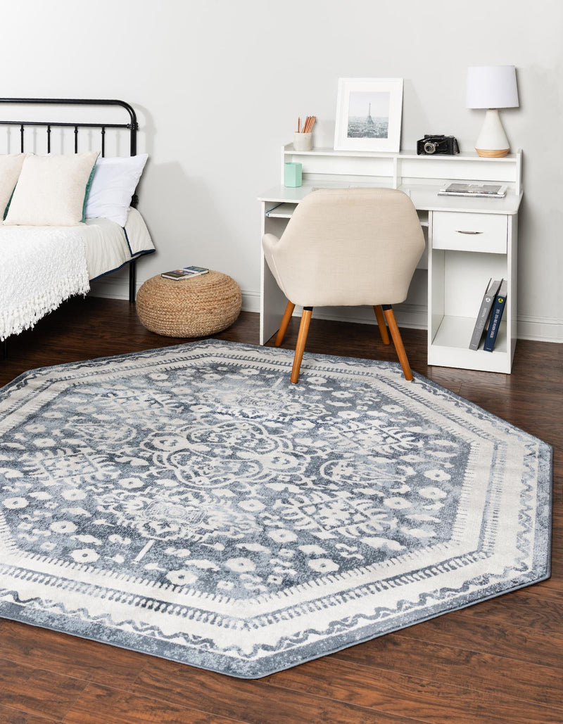 Cambridge Classics Collection Area Rug -  Pembroke (Blue) Octagon Blue  lifestyle 15
