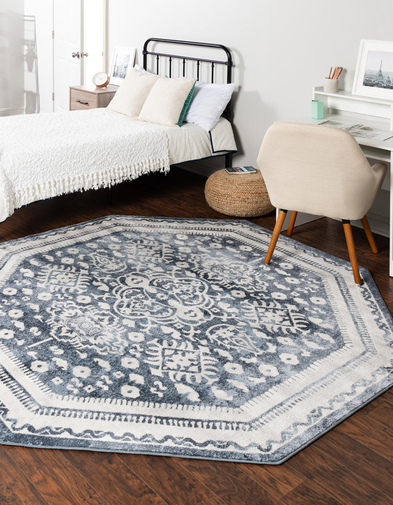Cambridge Classics Collection Area Rug -  Pembroke (Blue) Octagon Blue  lifestyle 20