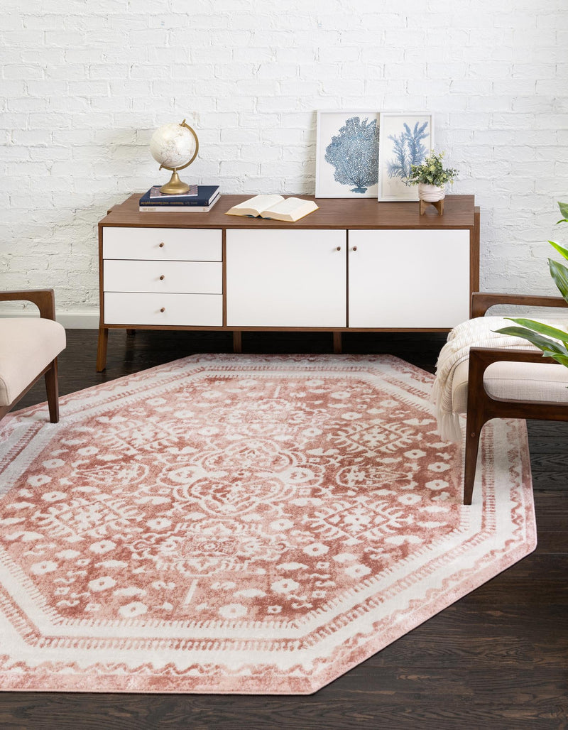 Cambridge Classics Collection Area Rug -  Pembroke (Pink) Octagon Pink  lifestyle 20