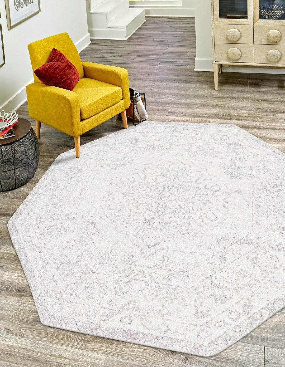 Cambridge Classics Collection Area Rug -  Fitzwilliam (Ivory) Octagon Ivory  lifestyle 23