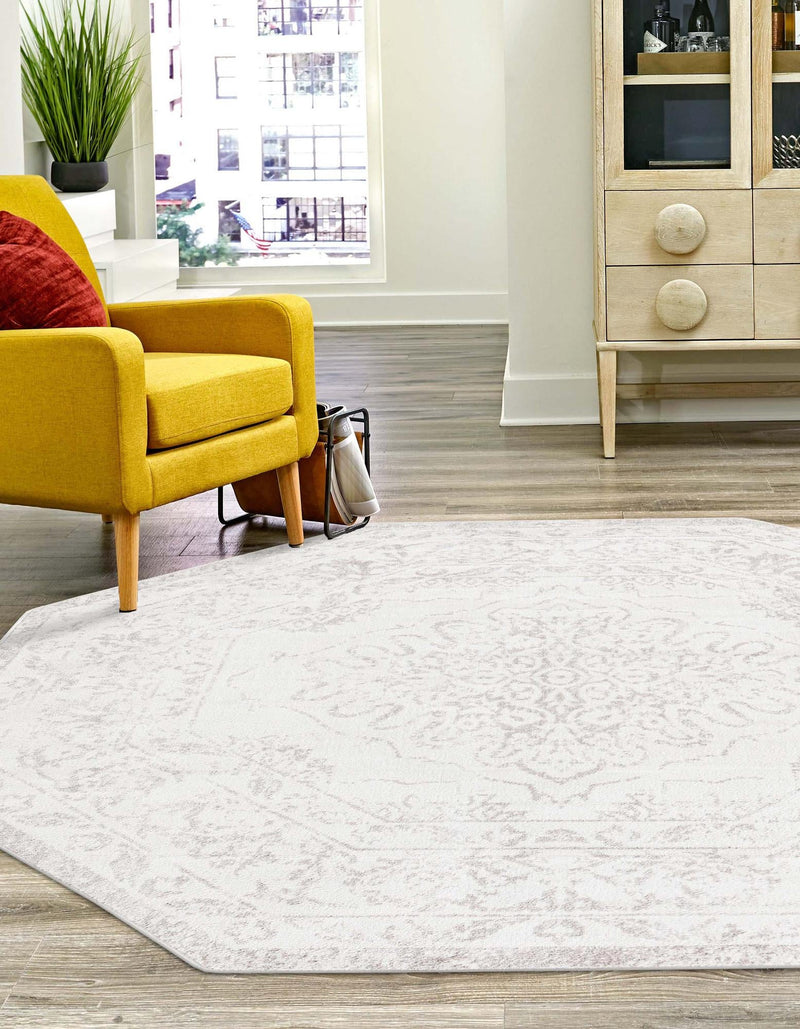 Cambridge Classics Collection Area Rug -  Fitzwilliam (Ivory) Octagon Ivory  lifestyle 28