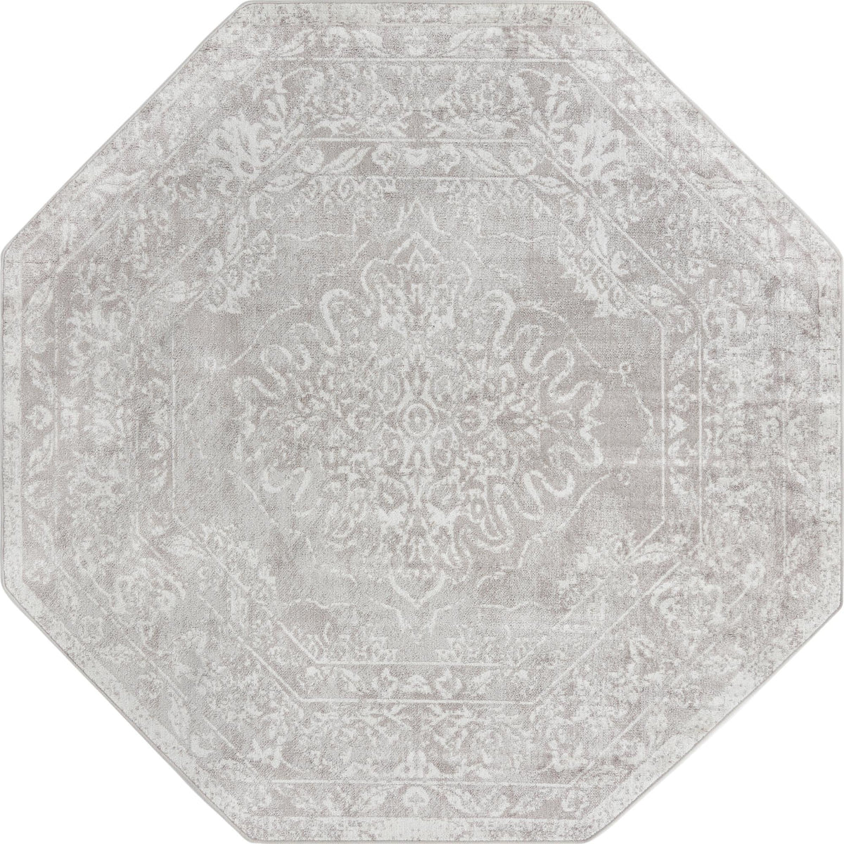 Cambridge Classics Collection Area Rug -  Fitzwilliam (Gray) Octagon Gray  lifestyle 13