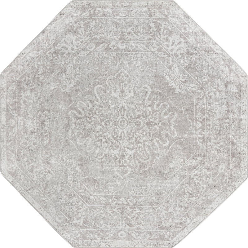 Cambridge Classics Collection Area Rug -  Fitzwilliam (Gray) Octagon Gray  lifestyle 13