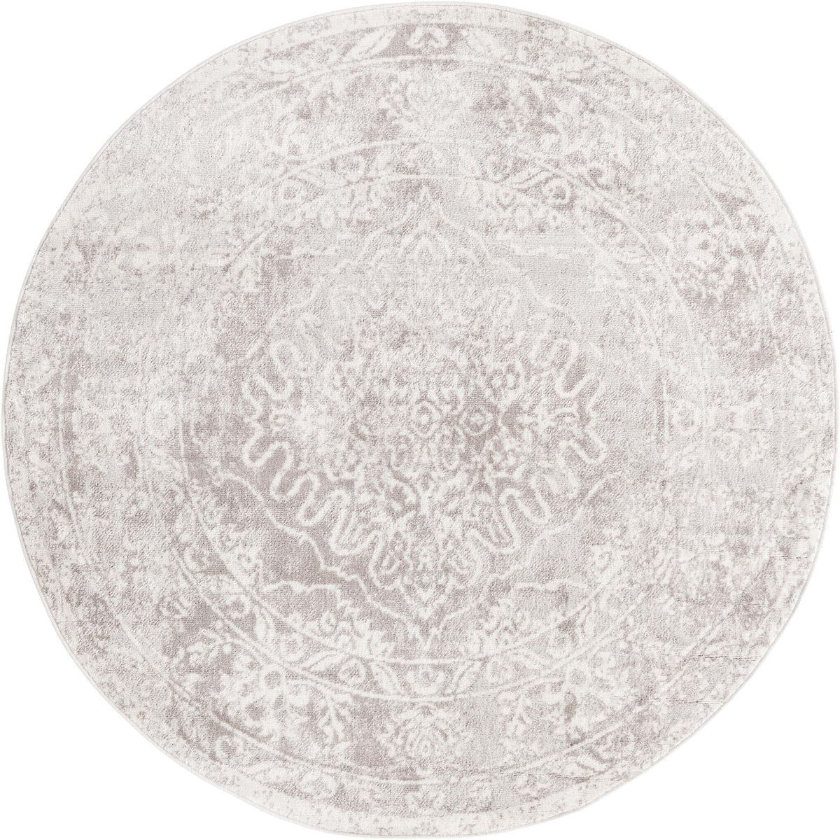 Cambridge Classics Collection Area Rug -  Fitzwilliam (Gray) Round Gray  lifestyle 14