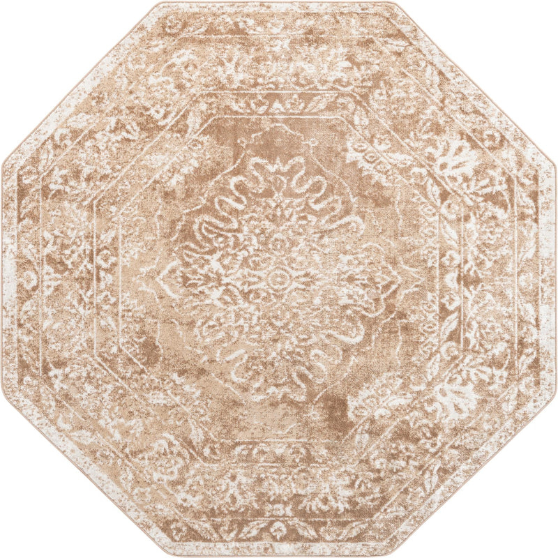 Cambridge Classics Collection Area Rug -  Fitzwilliam (Beige) Octagon Beige  lifestyle 11