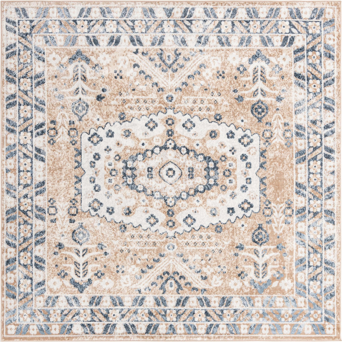Cambridge Classics Collection Area Rug -  Magdalene (Beige) Square Beige  lifestyle 10