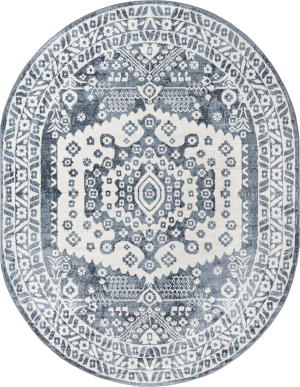 Cambridge Classics Collection Area Rug -  Magdalene (Blue) Oval Blue  lifestyle 8