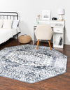 Cambridge Classics Collection Area Rug -  Magdalene (Blue) Octagon Blue  lifestyle 15