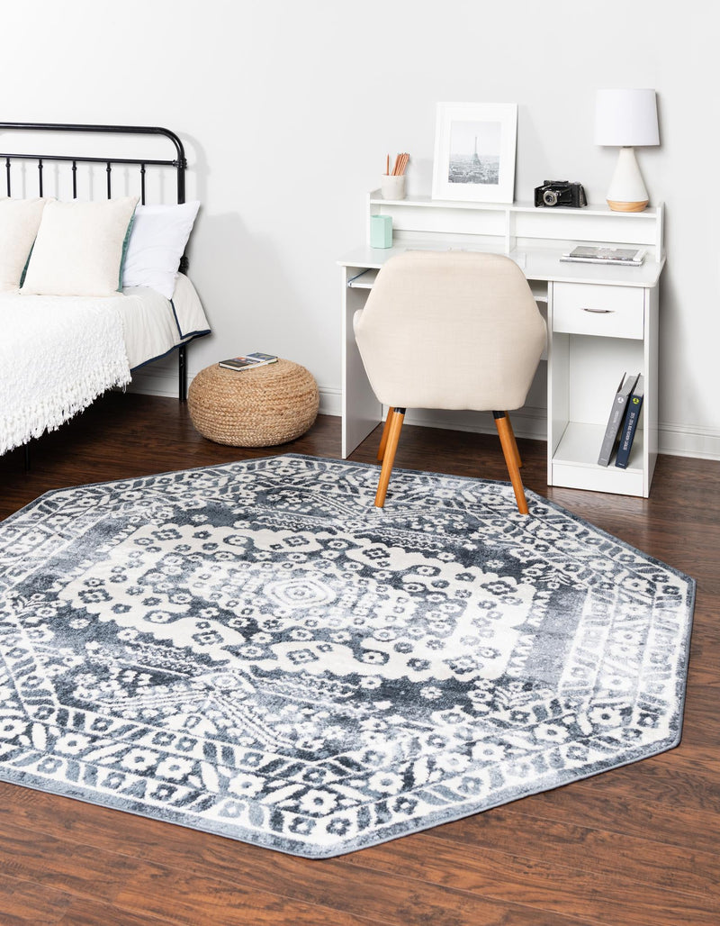 Cambridge Classics Collection Area Rug -  Magdalene (Blue) Octagon Blue  lifestyle 15