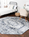 Cambridge Classics Collection Area Rug -  Magdalene (Blue) Octagon Blue  lifestyle 20