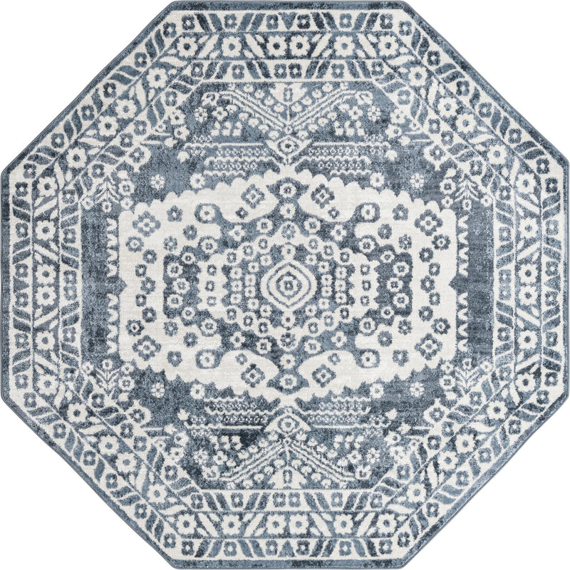 Cambridge Classics Collection Area Rug -  Magdalene (Blue) Octagon Blue  lifestyle 10