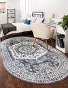 Cambridge Classics Collection Area Rug -  Magdalene (Blue) Oval Blue  lifestyle 13