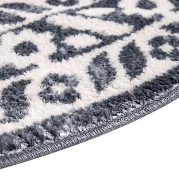 Cambridge Classics Collection Area Rug -  Magdalene (Blue) Round Blue  lifestyle 24