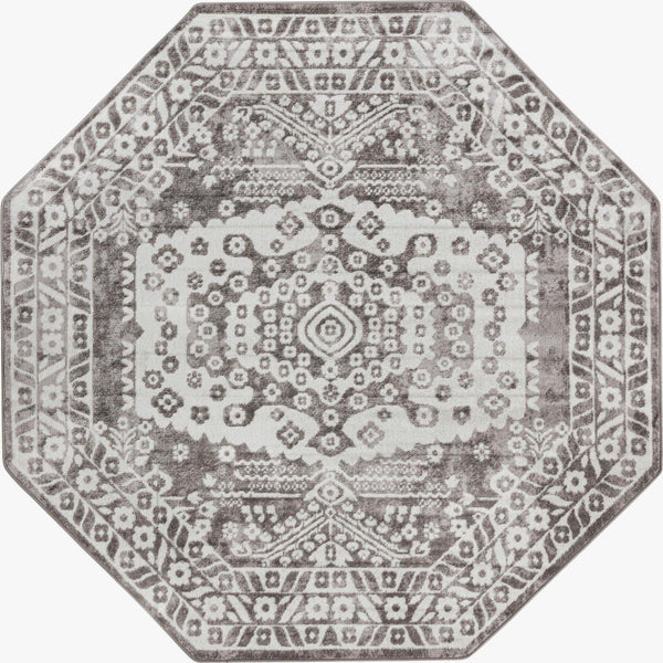 Cambridge Classics Collection Area Rug -  Magdalene (Gray) Octagon Gray  lifestyle 9
