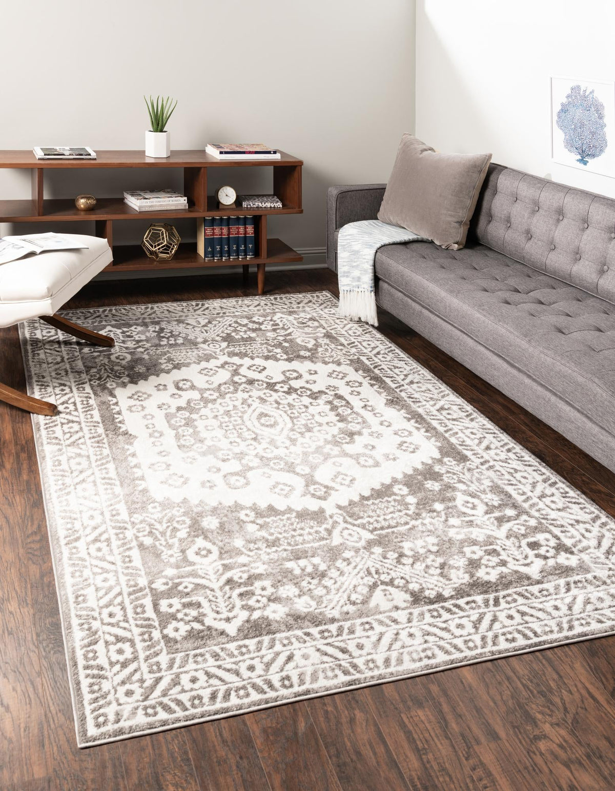 Cambridge Classics Collection Area Rug -  Magdalene (Gray) Rectangle Gray  lifestyle 2