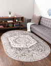 Cambridge Classics Collection Area Rug -  Magdalene (Gray) Oval Gray  lifestyle 12