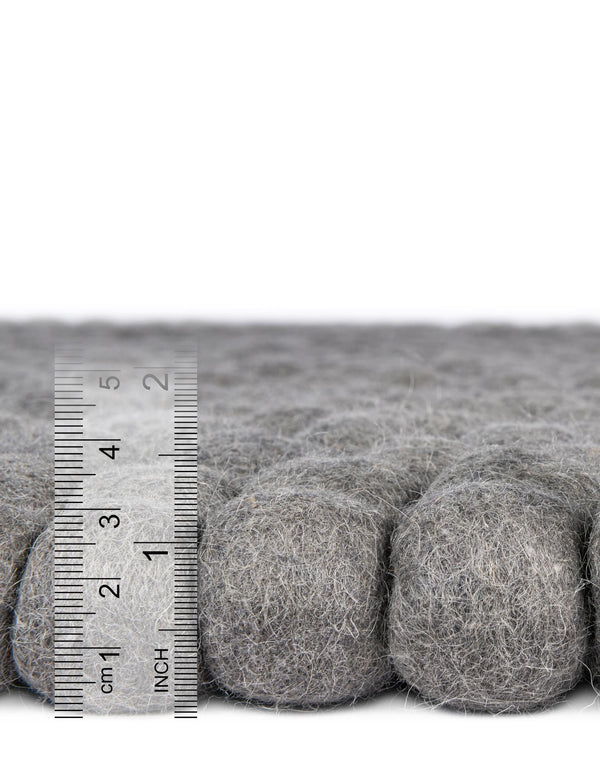 Wool Sphere Alley Collection Area Rug - Sphereville (Gray) Rectangle Gray  lifestyle 4