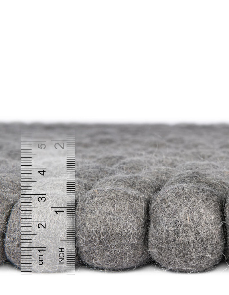 Wool Sphere Alley Collection Area Rug - Sphereville (Gray) Rectangle Gray  lifestyle 4