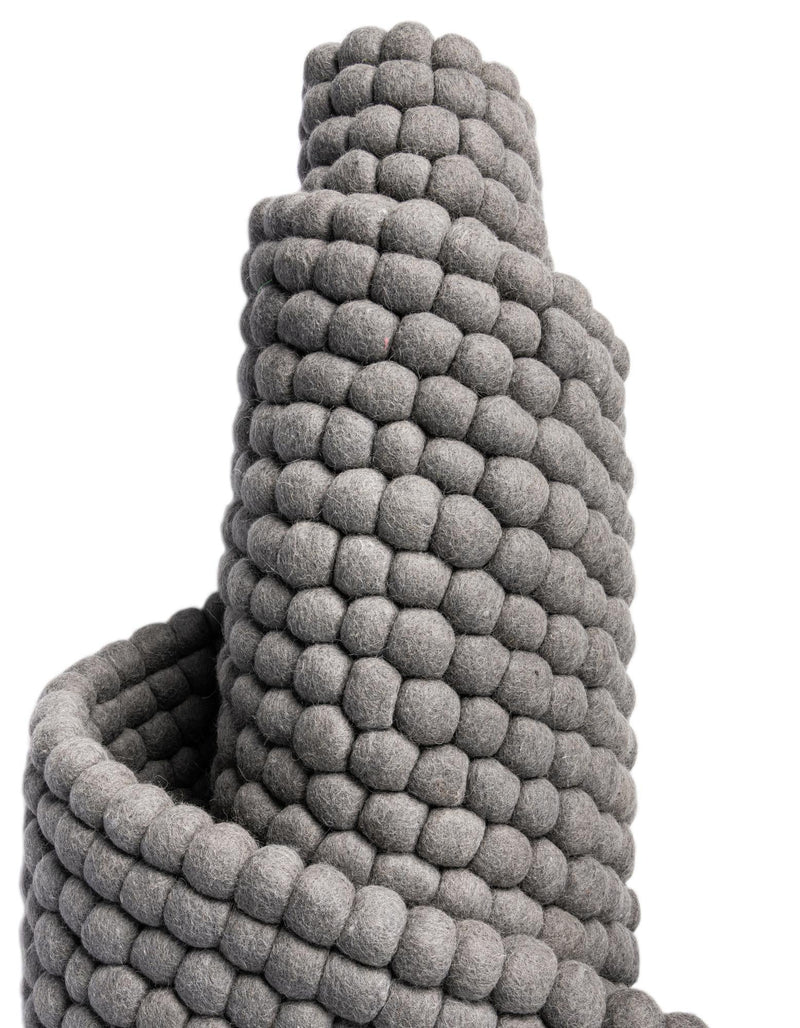 Wool Sphere Alley Collection Area Rug - Sphereville (Gray) Rectangle Gray  lifestyle 10