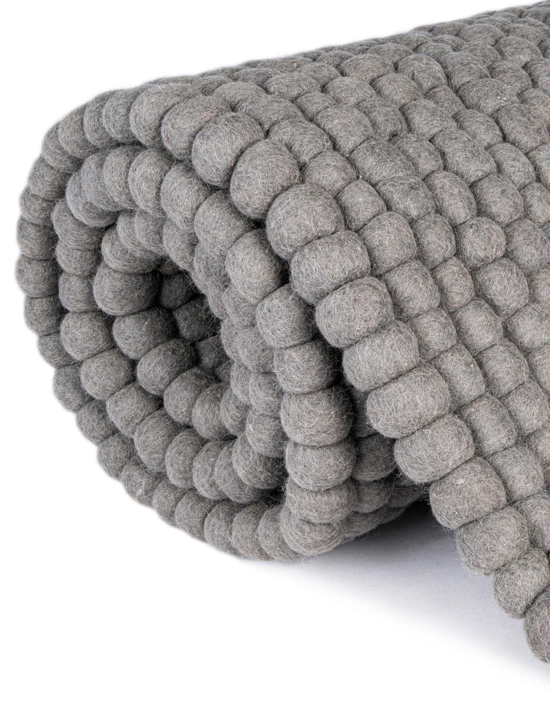 Wool Sphere Alley Collection Area Rug - Sphereville (Gray) Rectangle Gray  lifestyle 11