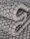 Wool Sphere Alley Collection Area Rug - Sphereville (Gray) Rectangle Gray  lifestyle 12