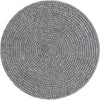 Wool Sphere Alley Collection Area Rug - Sphereville (Gray) Round Gray  lifestyle 14