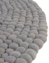Wool Sphere Alley Collection Area Rug - Sphereville (Gray) Round Gray  lifestyle 37