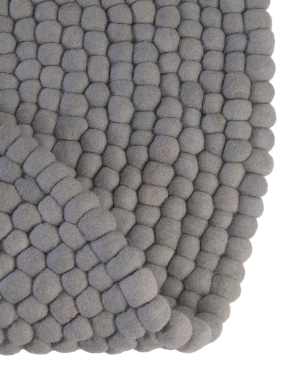 Wool Sphere Alley Collection Area Rug - Sphereville (Gray) Round Gray  lifestyle 43