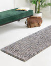 Wool Sphere Alley Collection Area Rug - Sphereville (Gray) Runner Gray  lifestyle 21