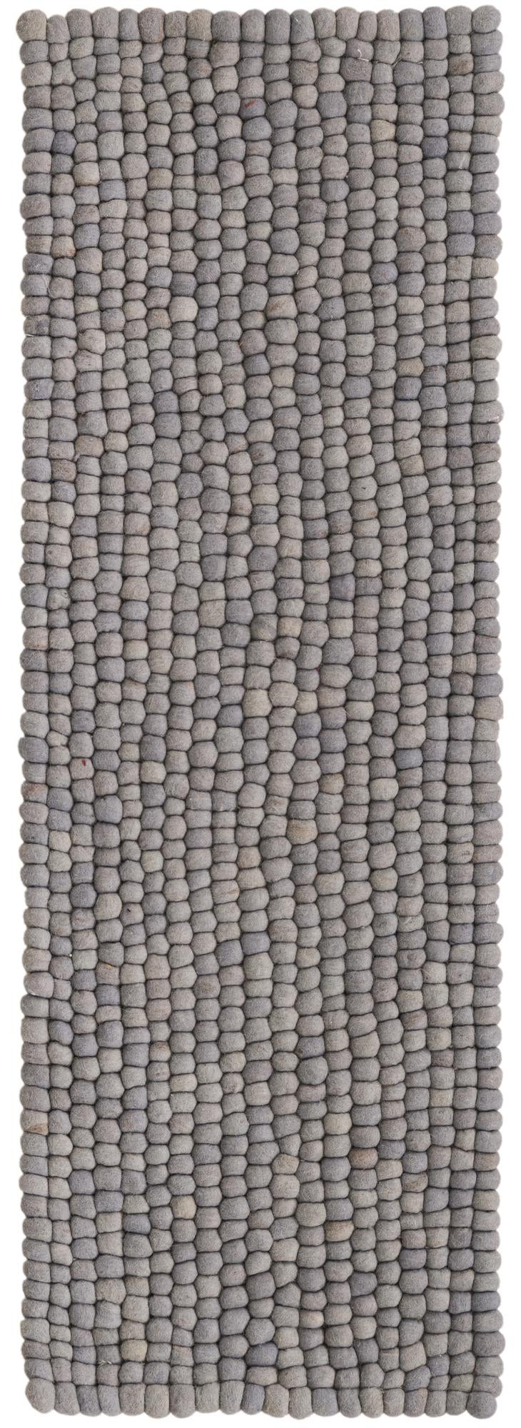 Wool Sphere Alley Collection Area Rug - Sphereville (Gray) Runner Gray  lifestyle 15